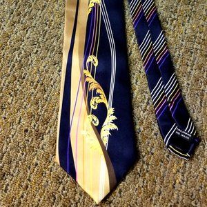 PANCALDI Baroque Style Gold/Black Necktie ITALY